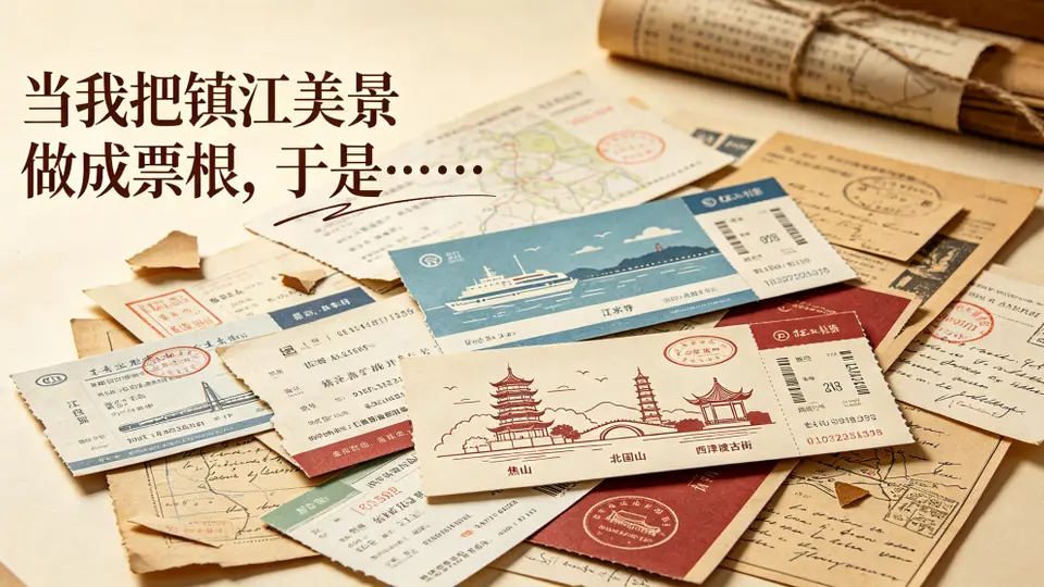 来镇江古建票根展，亲手触摸金山江涛与北固山的千年回响