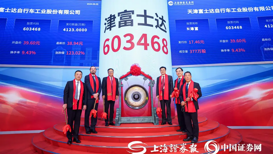 津富士达今日登陆上交所主板 高开126.8%